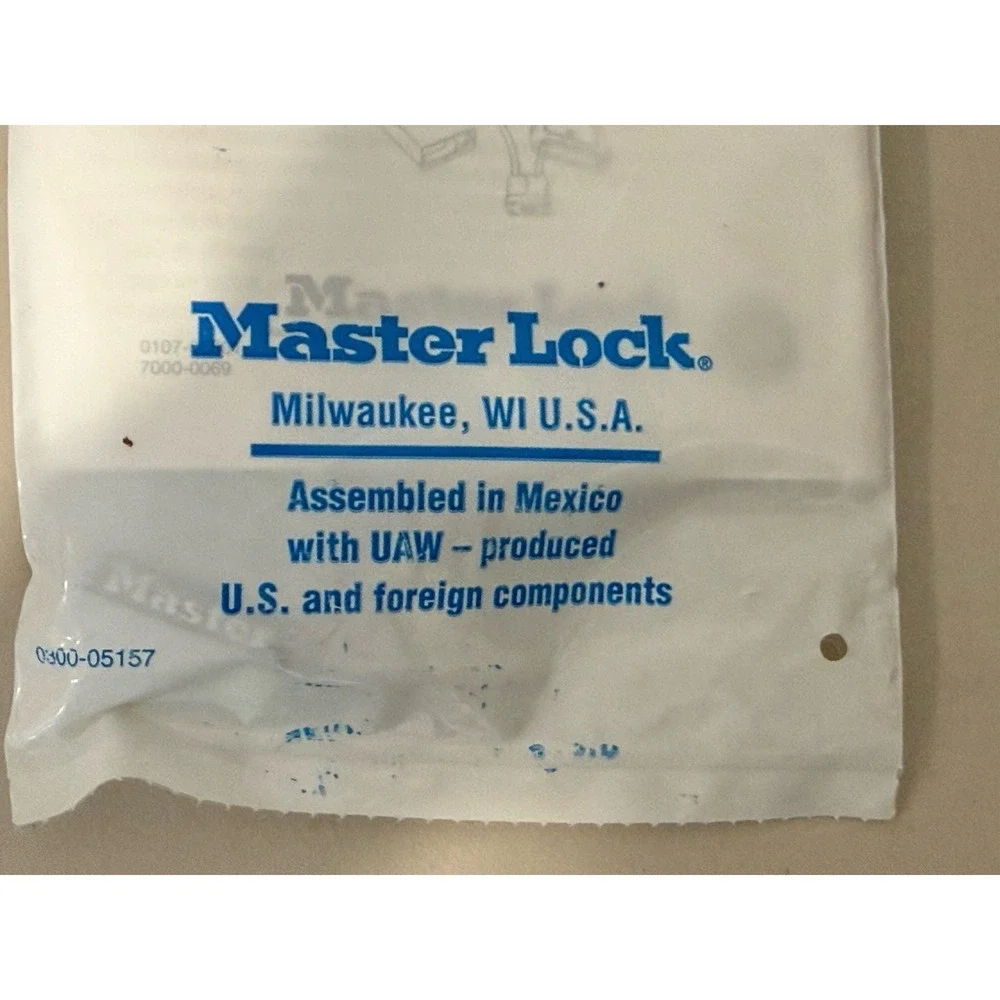 Master Lock 107 Cable Gun Lock Firearm Safety Padlock Brand New with Keys Manual